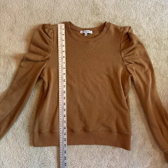 Rebecca Minkoff Janine Sweatshirt Caramel Ruffle - Picture 8 of 10